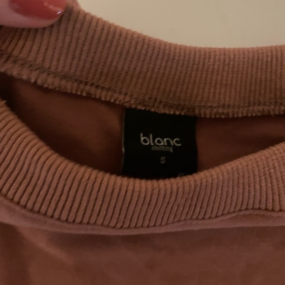 Blanc Clothing Sleeveless Top Dusty Rose / Mauve Crew Neck Shoulder Padded - Picture 5 of 5